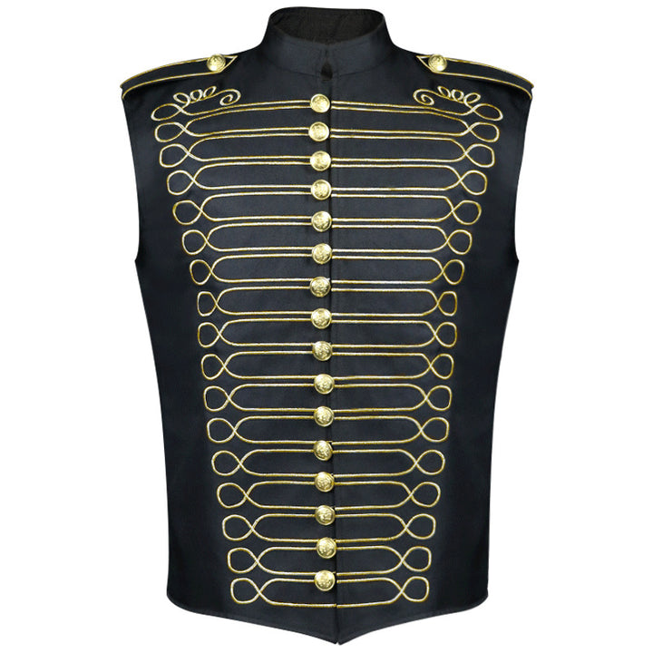 Men's military parade jacket with decorative cord and stand-up collar Mune Fashion