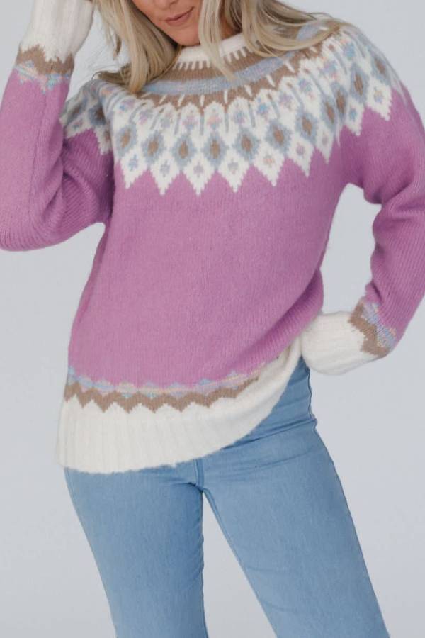 Mune | Christmas Thickened Round Neck Long Sleeve Knitted Sweater