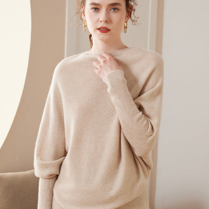 Women’s Cashmere Knit Sweater, loose and elegant
