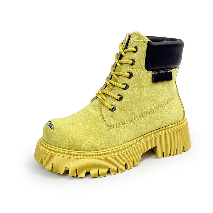 Men's boots, high shape, suede look