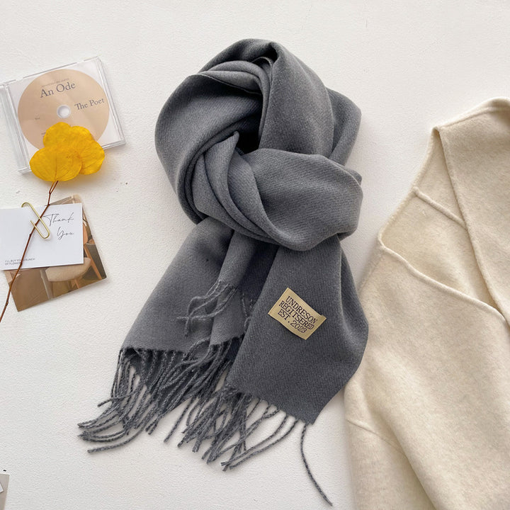 Reversible scarf made of cashmere imitation, 200x65cm
