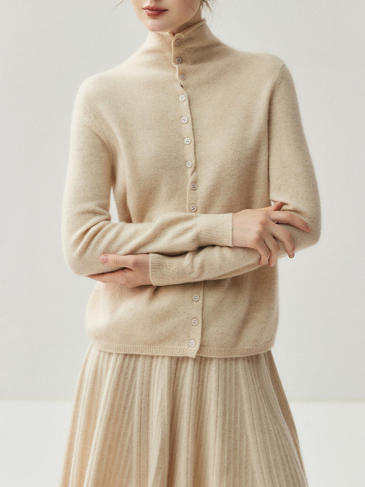 Cardigan with rolled edges, soft feel
