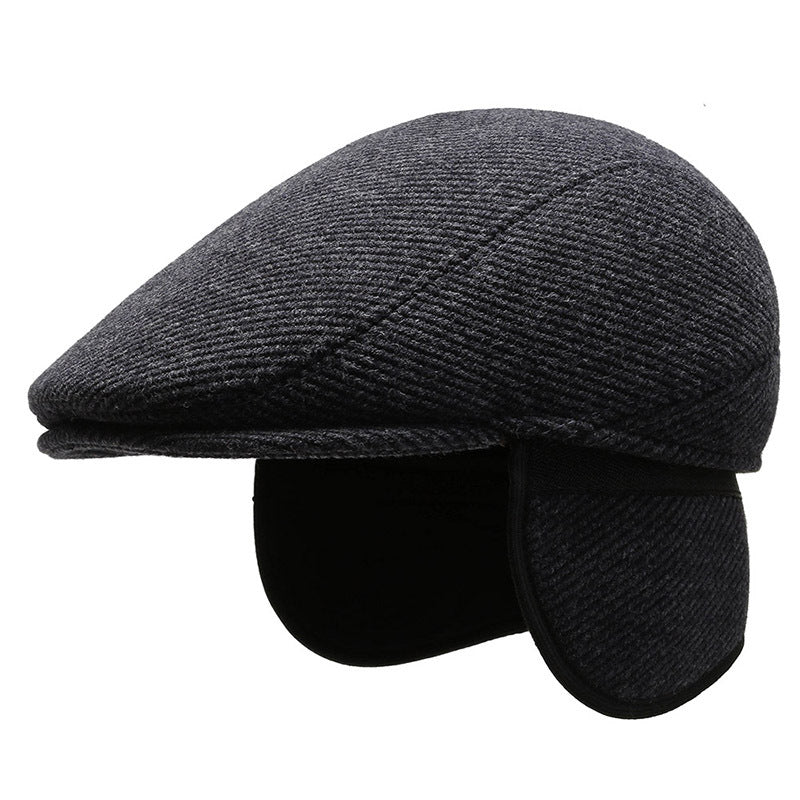 Men's Flat Cap with Ear Protection
