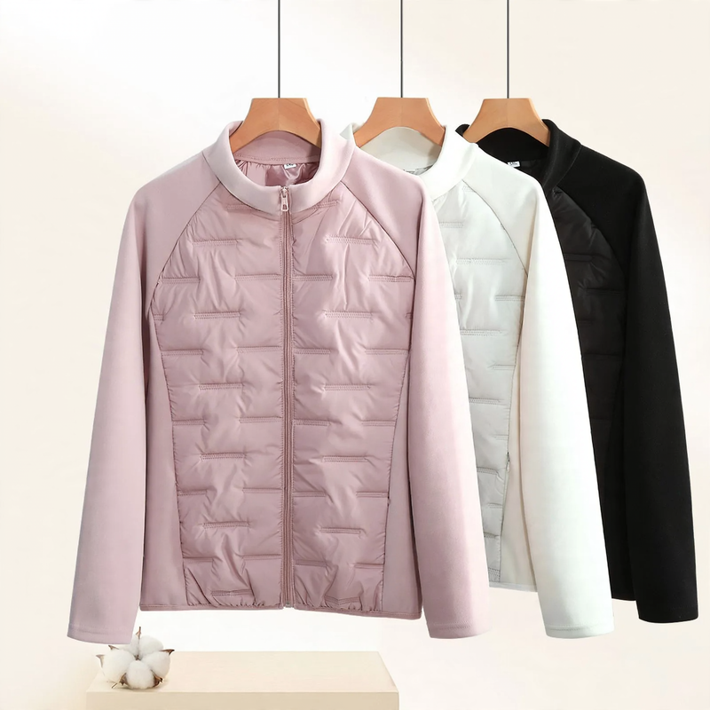 Sporty, fitted quilted jacket for women