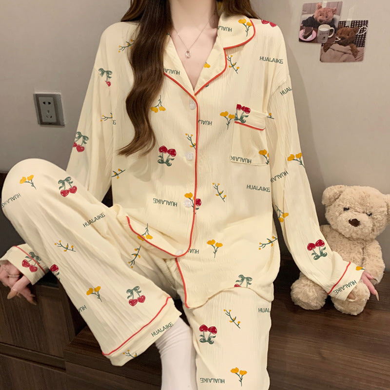 Women's Pajama Set, Long Sleeve, Buttoned, Christmas Design