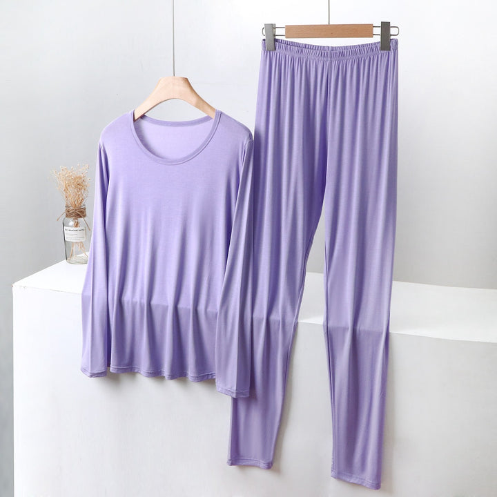 Women's Thermal Underwear Set, Modal, Round Neck, Plus Size