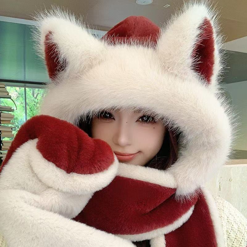 Plush set with ear protection, winter accessory