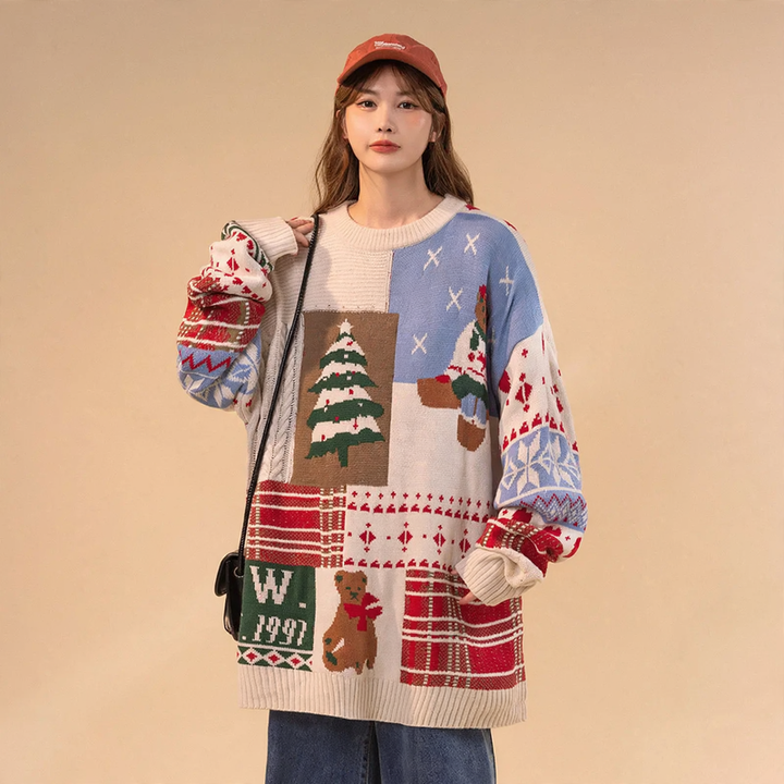 Christmas sweater for men with bear motif