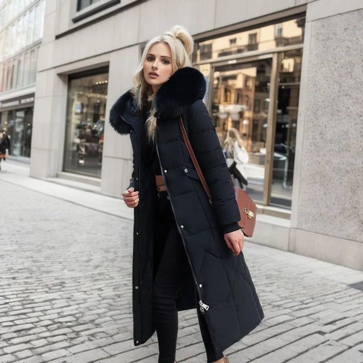 Mune | Long Winter Coat with Fur Hood