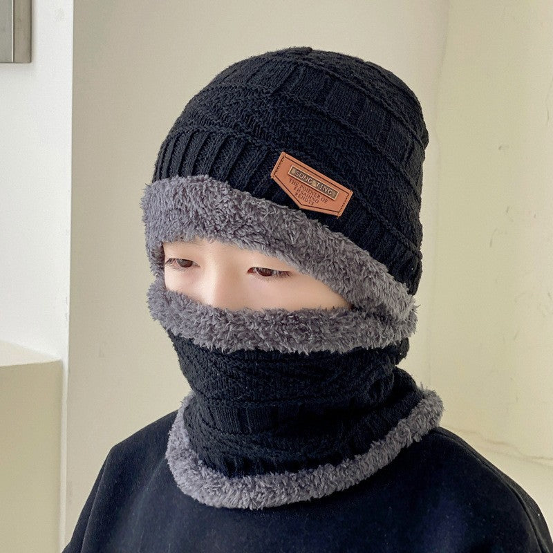 Men's Knit Beanie and Scarf Set, Lined, Warm