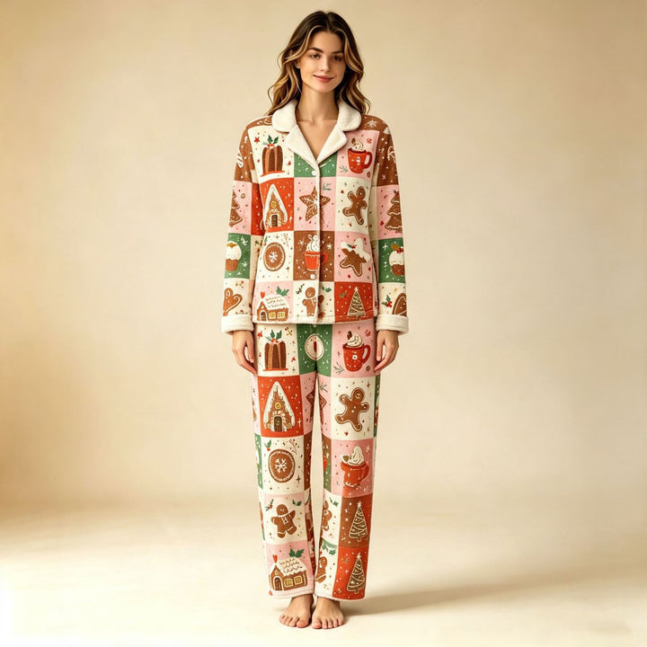 Christmas Pajama Set made of elastic fleece