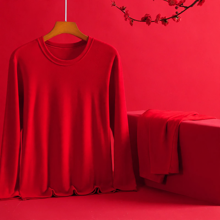 Thermal underwear set for women and men, round neck