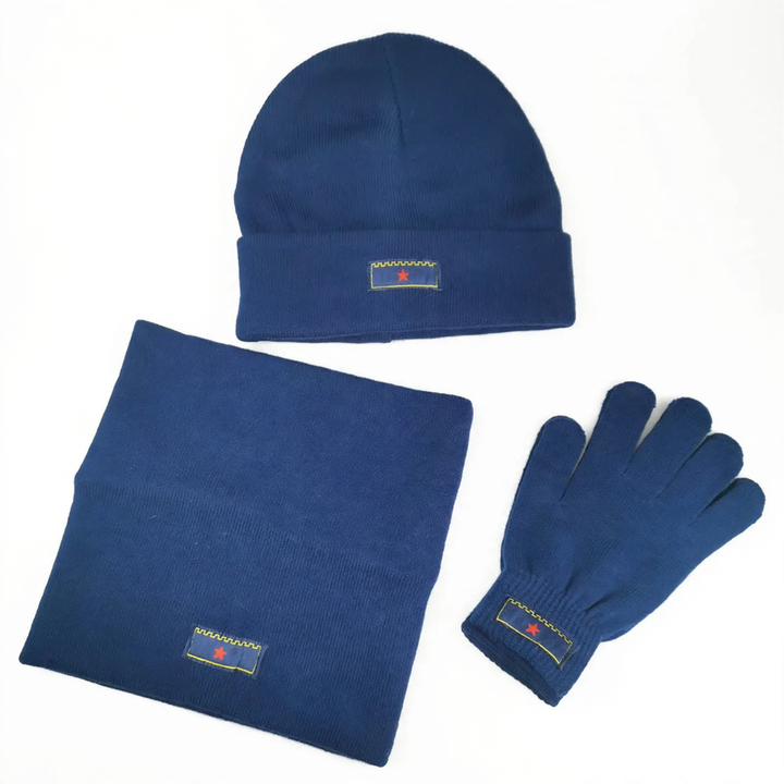 Winter Set: Knitted hat, neck warmer and touchscreen gloves
