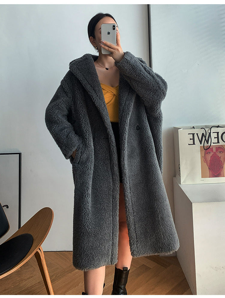 Women's Teddy Coat, long, Winter