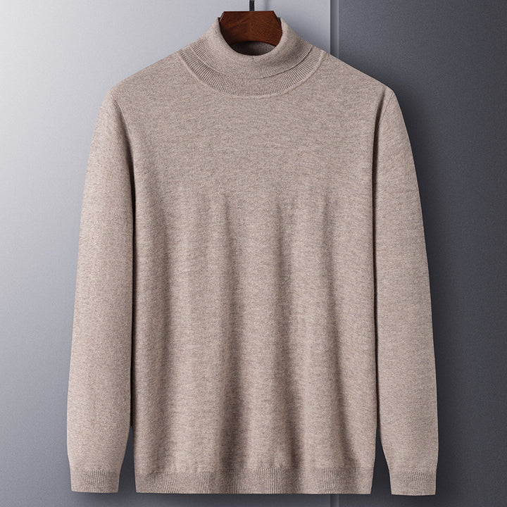 Men's cashmere pullover, turtleneck, fitted cut