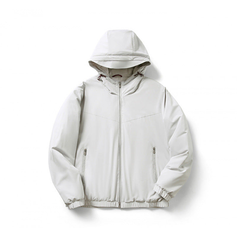 Elegant men's hoodie, wool and silk