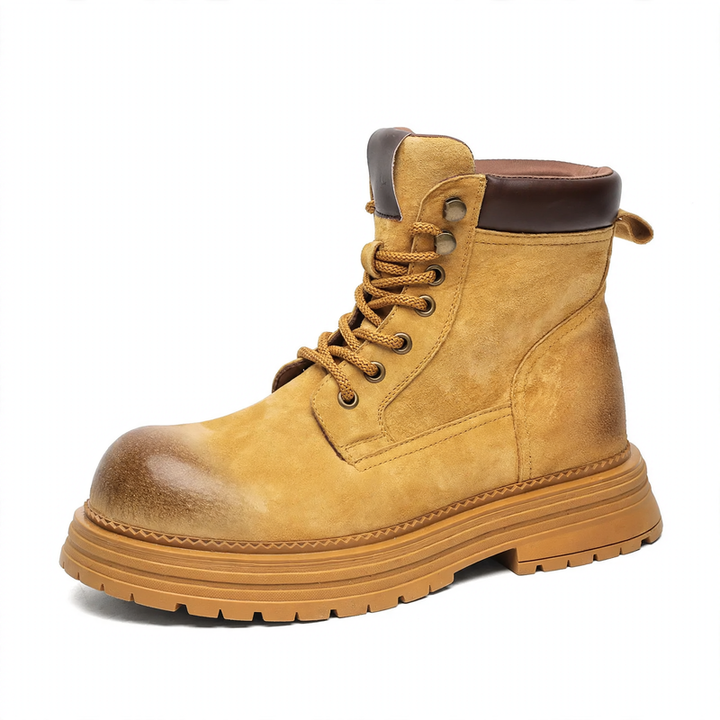 Padded men's work boots, vintage style
