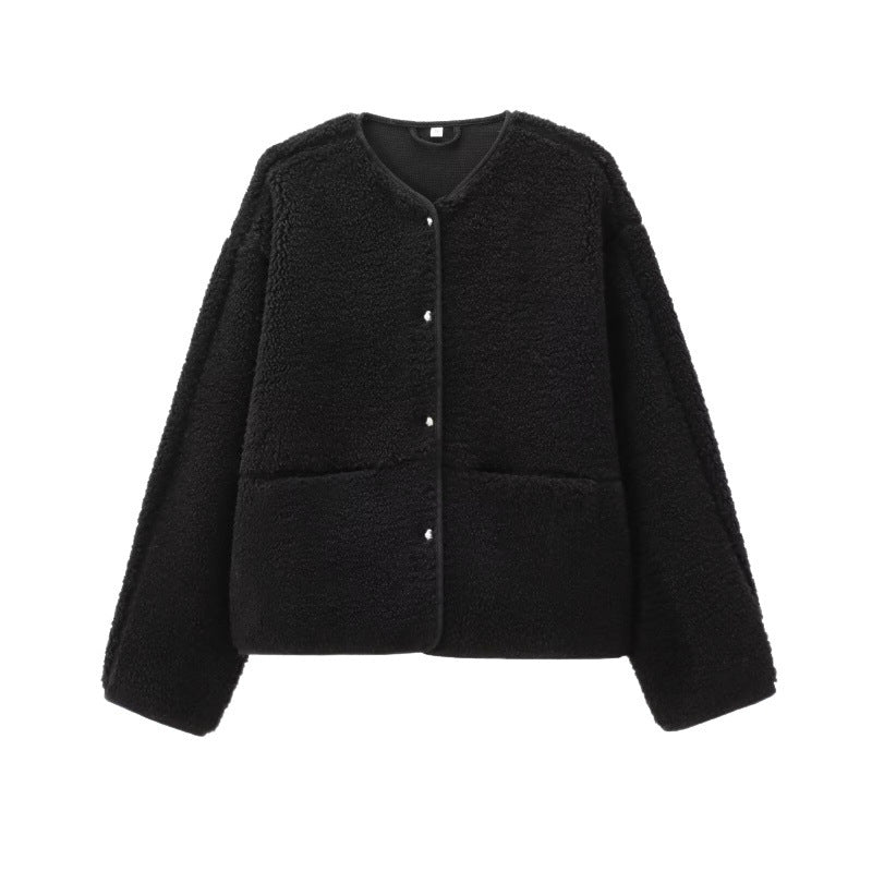 Women’s Teddy Fleece Jacket, single-breasted