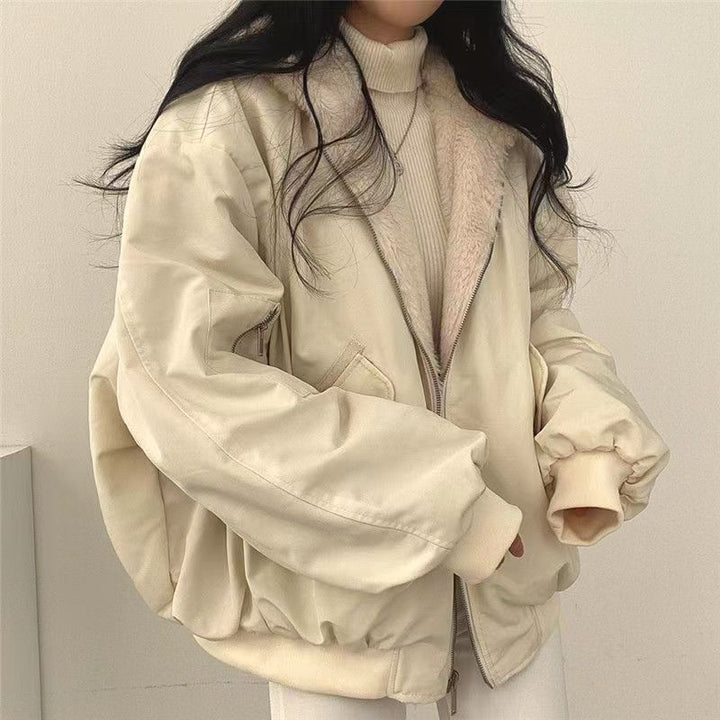 Wende quilted jacket with lamb fleece lining