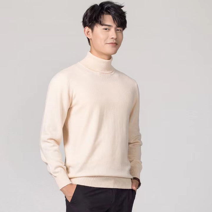 Men's Wool Pullover, Turtleneck, Easy Care