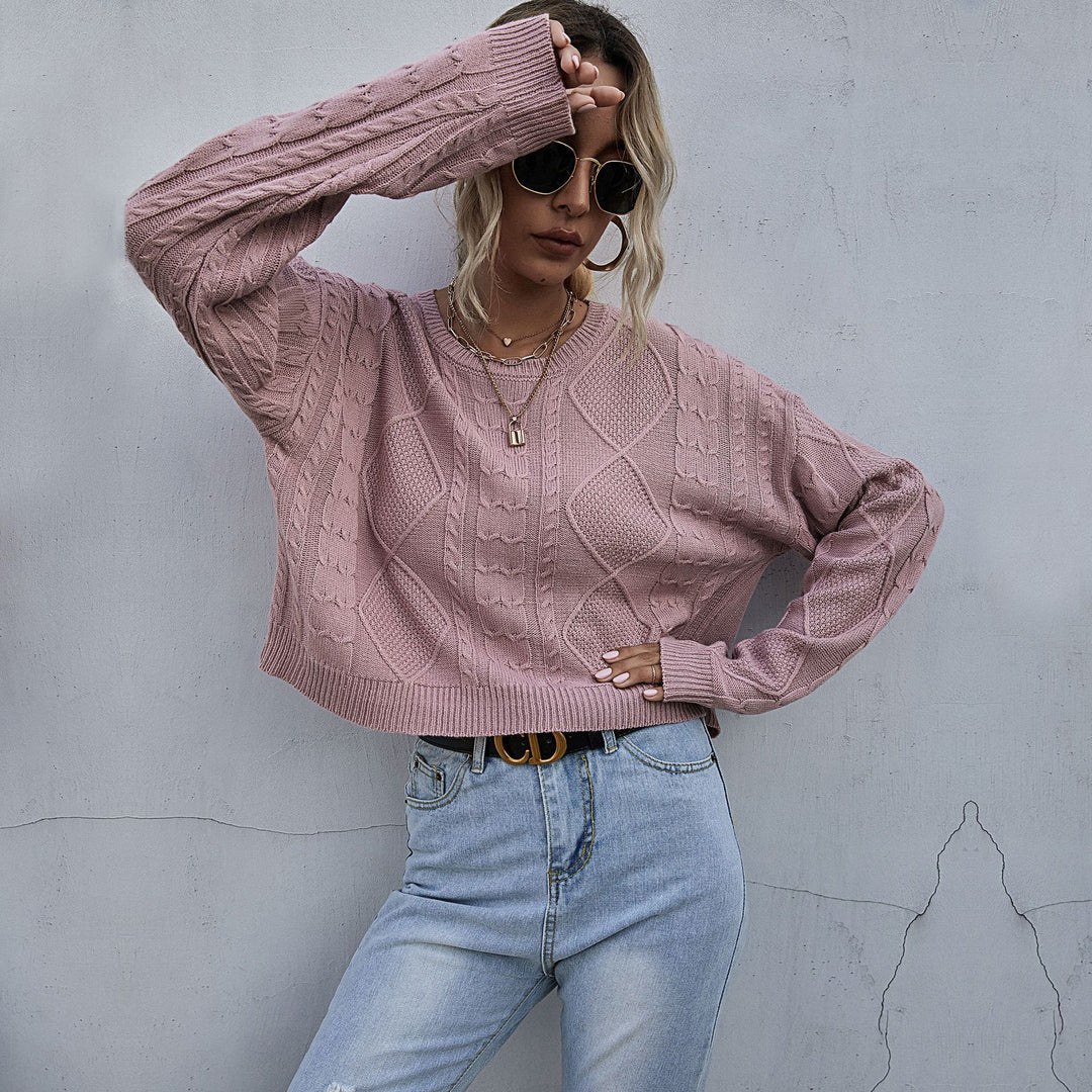 Women’s Oversized Cable Knit Sweater with Lace Details Mune Fashion