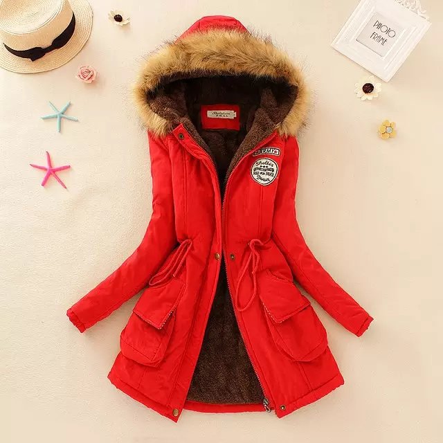 Women nan padded parka with cozy Sherpa inner lining, faux fur hood and drawstring waist Mune Fashion