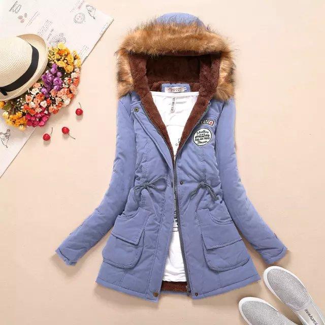 Women nan padded parka with cozy Sherpa inner lining, faux fur hood and drawstring waist Mune Fashion