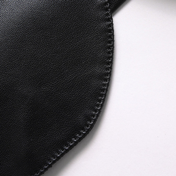 Men's Elegant Leather Blazer Jacket in Blazer Cut with Fine Smooth Leather Look Mune Fashion