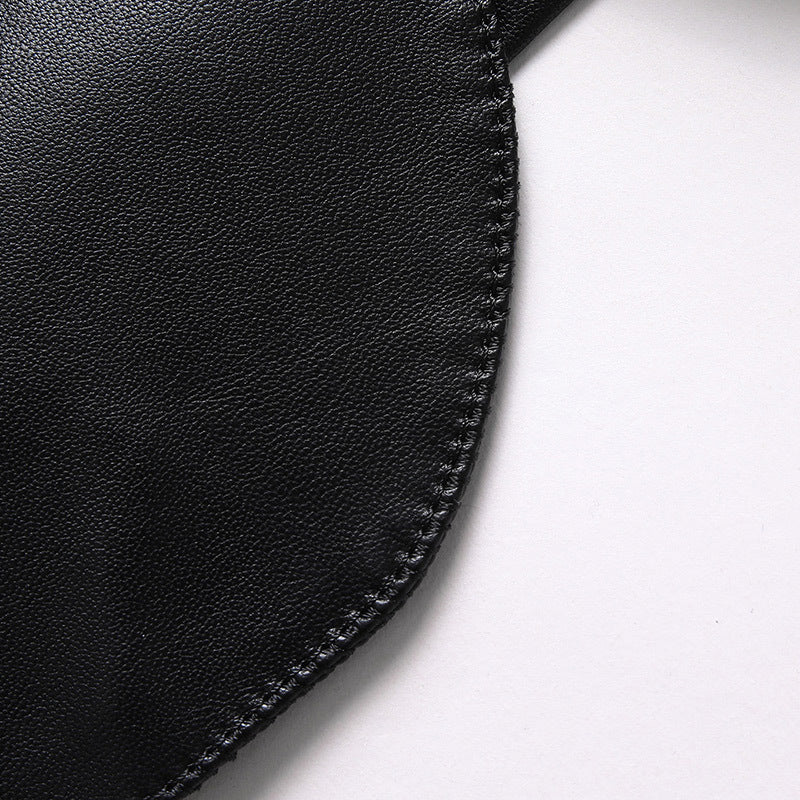 Men's Elegant Two-Button Leather Blazer in Jacket Style with Slim Fit Mune Fashion