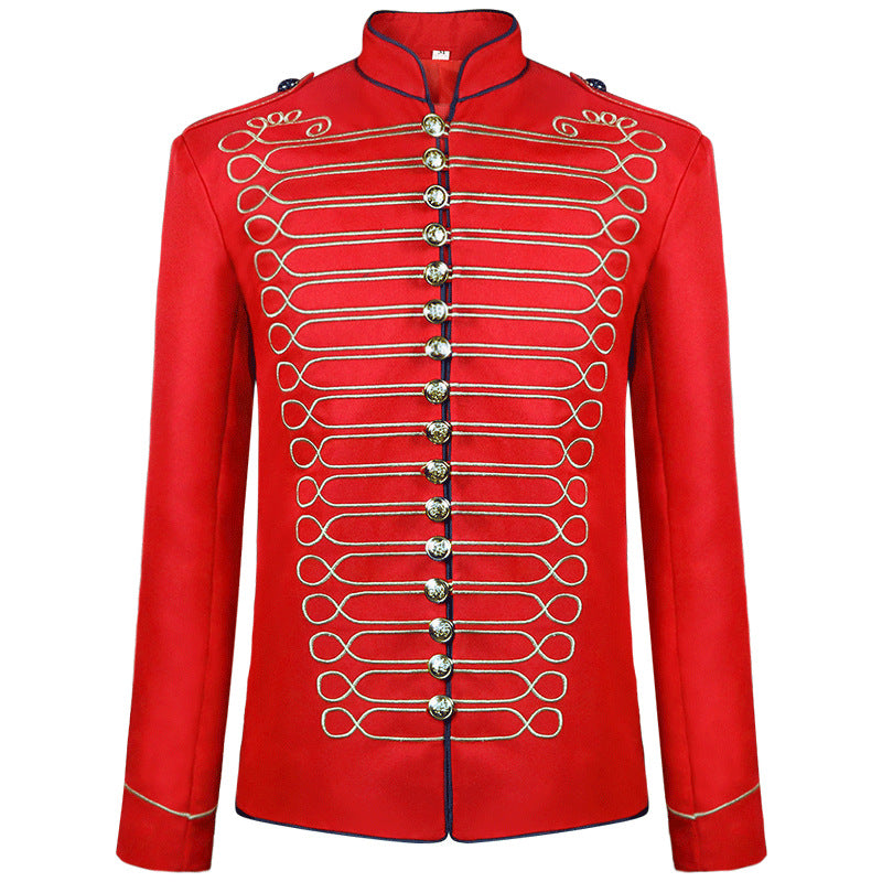 Men's military parade jacket with decorative cord and stand-up collar Mune Fashion