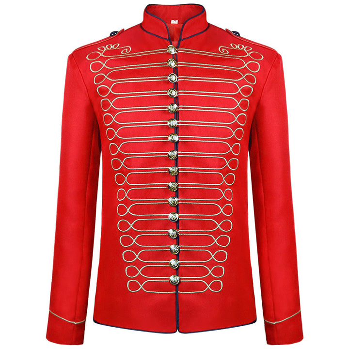 Men's military parade jacket with decorative cord and stand-up collar Mune Fashion