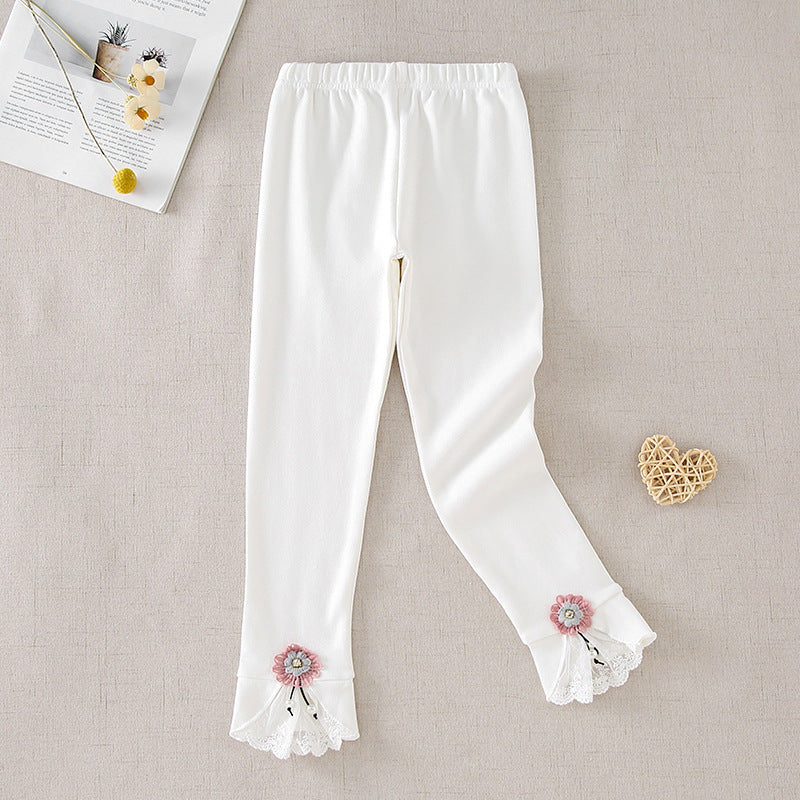 Women's leggings with decorative ruffle details Mune Fashion