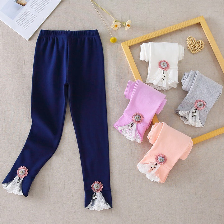 Women's leggings with decorative ruffle details Mune Fashion