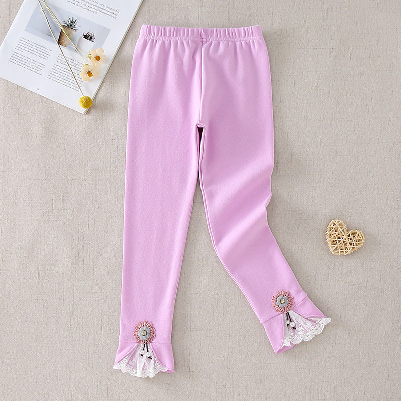 Women's leggings with decorative ruffle details Mune Fashion
