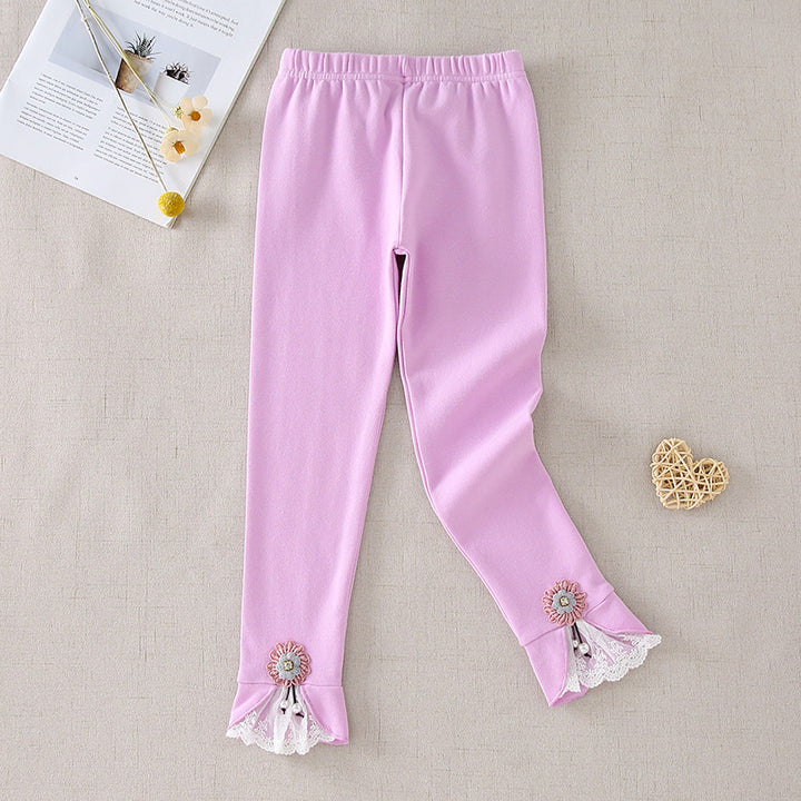 Women's leggings with decorative ruffle details Mune Fashion