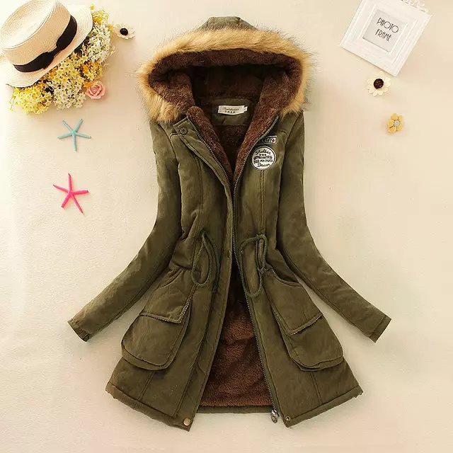 Women nan padded parka with cozy Sherpa inner lining, faux fur hood and drawstring waist Mune Fashion