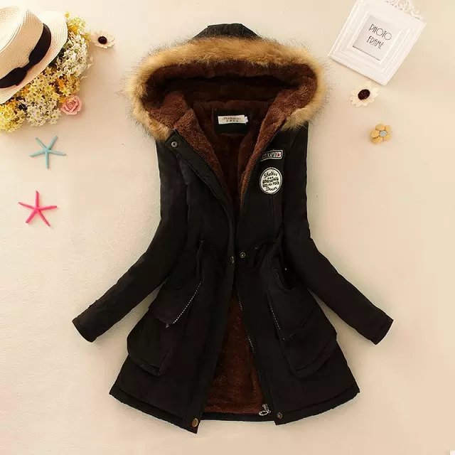 Women nan padded parka with cozy Sherpa inner lining, faux fur hood and drawstring waist Mune Fashion