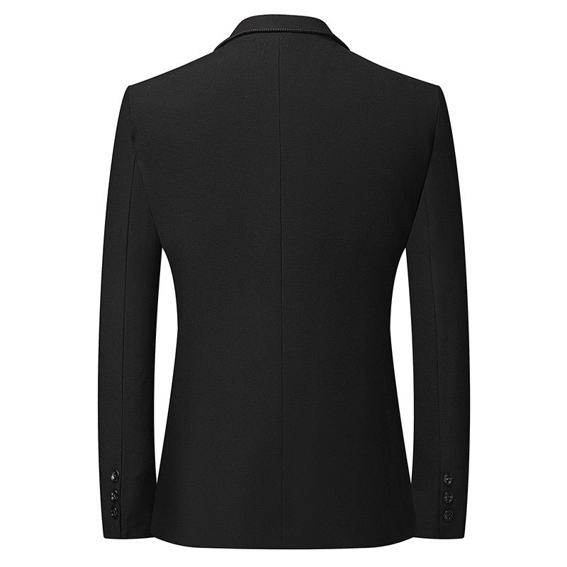 Men's Single-Breasted Business Blazer in Slim Fit with Narrow Lapels and Chest Pocket Mune Fashion