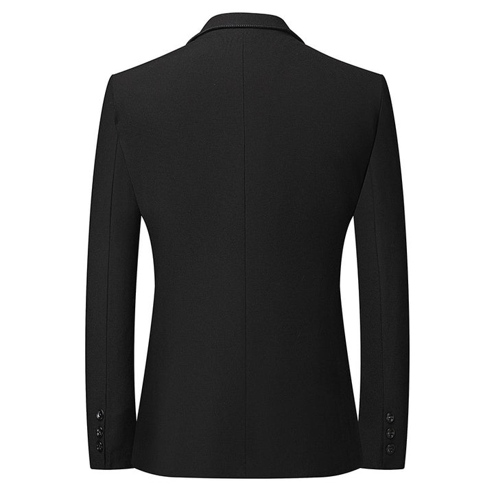 Men's Single-Breasted Business Blazer in Slim Fit with Narrow Lapels and Chest Pocket Mune Fashion