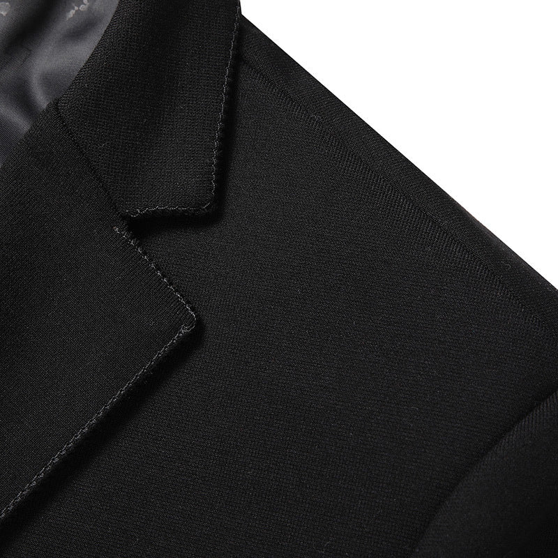 Men's Single-Breasted Business Blazer in Slim Fit with Narrow Lapels and Chest Pocket Mune Fashion