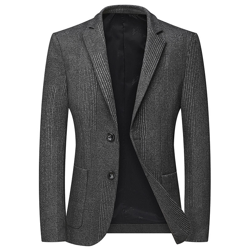 Men's Slim Fit Blazer in Glencheck Look with Fine Texture and Contrasted Interior Lining Mune Fashion