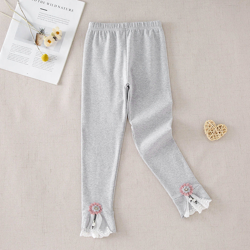 Women's leggings with decorative ruffle details Mune Fashion