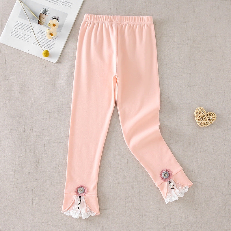 Women's leggings with decorative ruffle details Mune Fashion