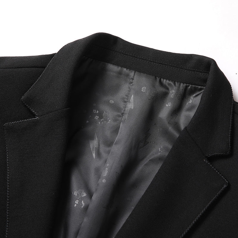 Men's Single-Breasted Business Blazer in Slim Fit with Narrow Lapels and Chest Pocket Mune Fashion