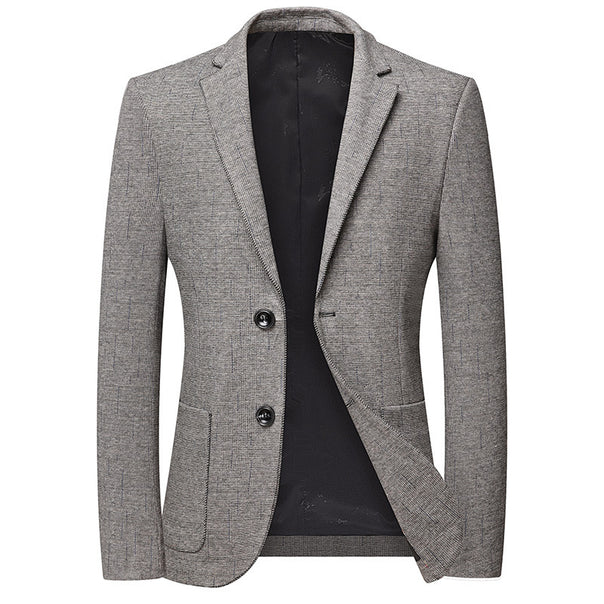 Men's Slim Fit Blazer in Glencheck Look with Fine Texture and Contrasted Interior Lining Mune Fashion
