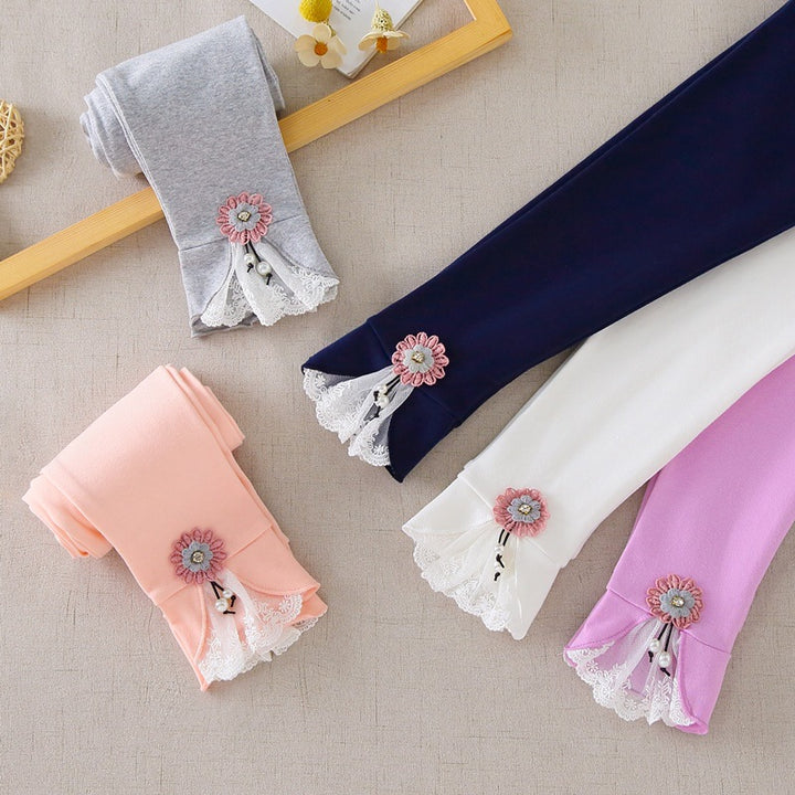 Women's leggings with decorative ruffle details Mune Fashion