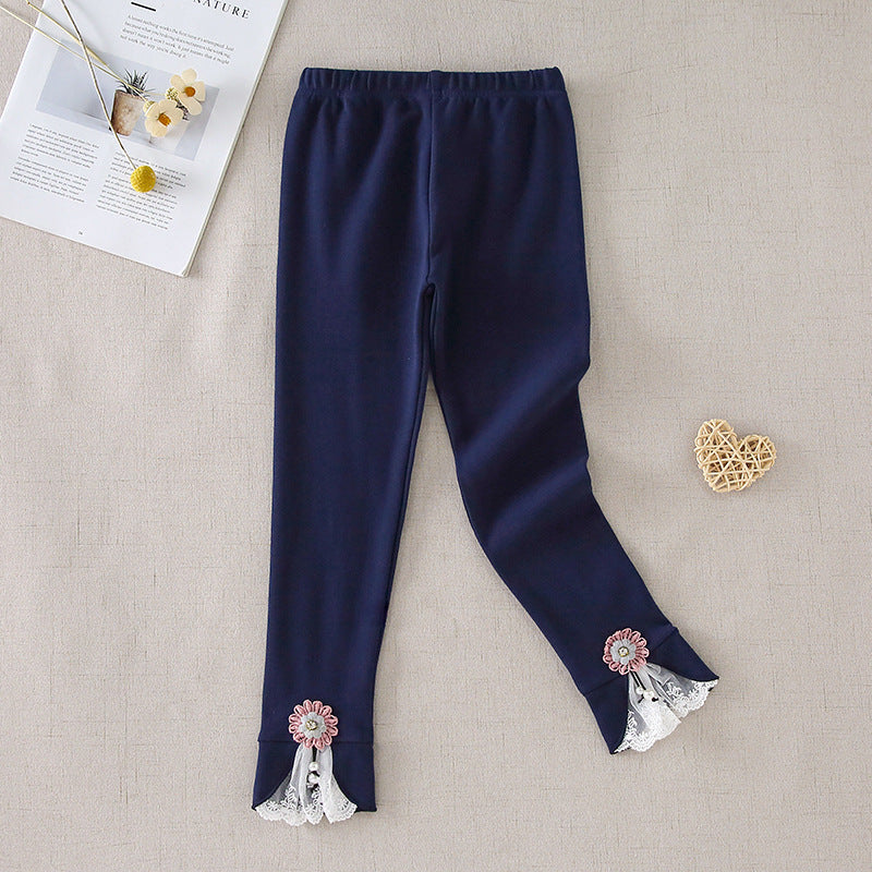 Women's leggings with decorative ruffle details Mune Fashion