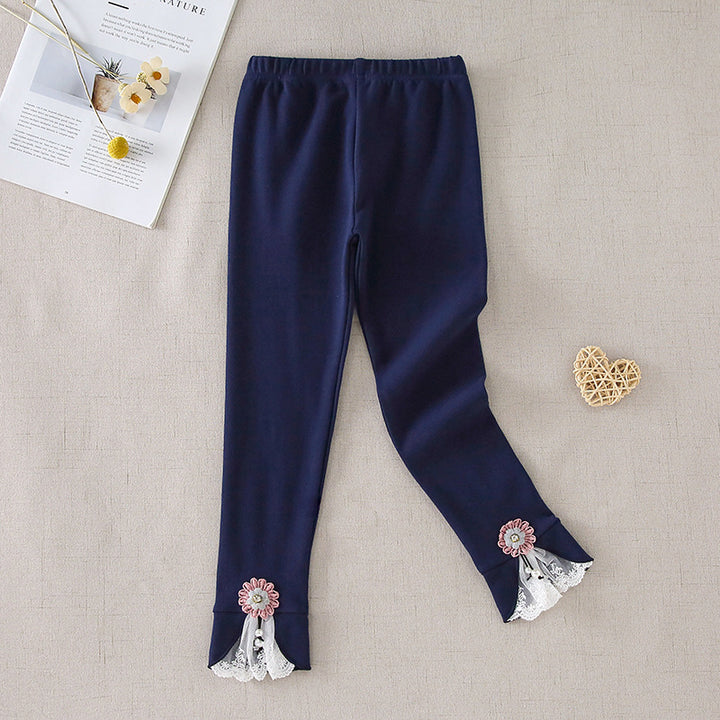 Women's leggings with decorative ruffle details Mune Fashion