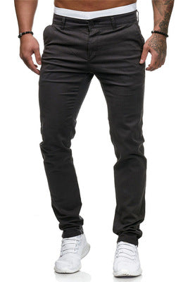 Men's slim-fit cotton stretch chinos with a medium rise and comfort waistband Mune Fashion