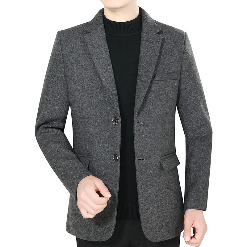 Men's Elegant Wool Blend Blazer with Slim Fit and Notched Lapel Mune Fashion